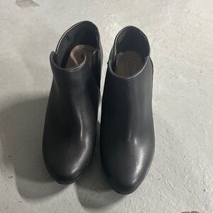 Clarks Elegant Black Ankle Booties